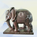 White marble elephant stone ornaments